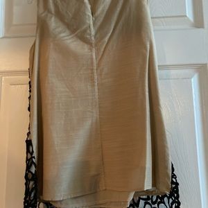 Top with nude color lining and black lace front.